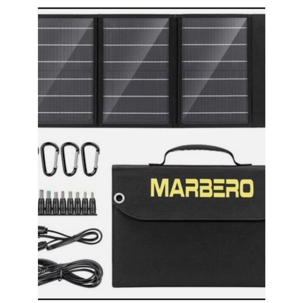 MARBERO Portable Solar Panel 30W Charger 12 x 10 x 1.6, Black